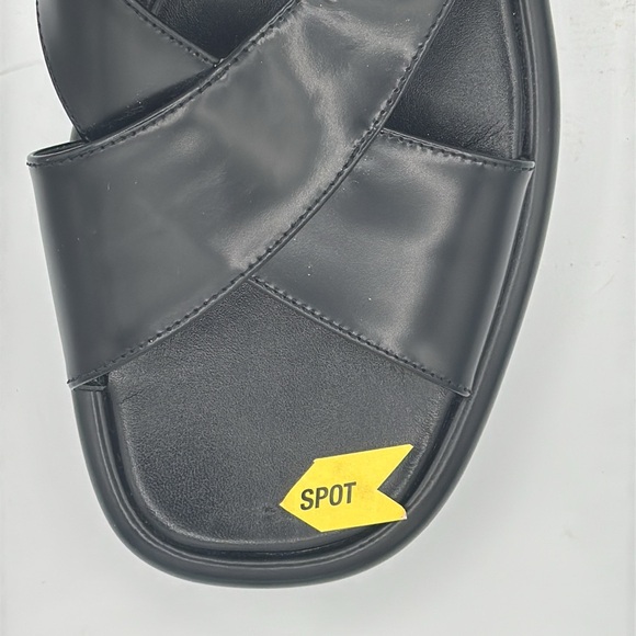 New PRADA Leather Slingback Sandals Black Size 41/ US 11 - Picture 11 of 12